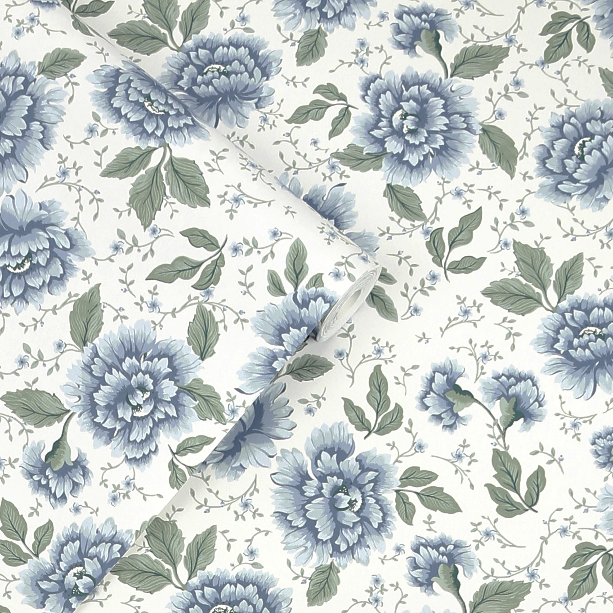 VLIESTAPETE Pickworth Posy Blasser Seespray Blau - Hellblau, Papier/Kunststoff (52/1000cm) - Graham & Brown