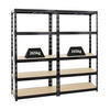 SCHWERLASTREGAL Tiger 2er-Set mit 2x 180x90x45 cm Fachlast 265 kg Schwarz - Schwarz, Metall (180/180/45cm) - PROREGAL
