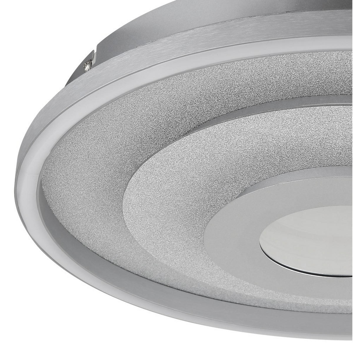 DECKENLEUCHTE MILES Metall silberfarben LED - Silberfarben, Metall (40/40/7.3cm) - Globo Lighting