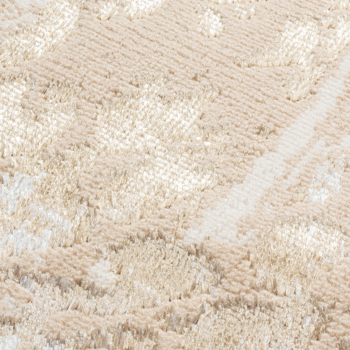TEPPICHLÄUFER CRYSTAL hellbraun abstrakt 100/250 cm - Hellbraun, Textil (100/250cm) - Tapiso
