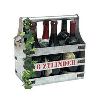 WEINTRÄGER Metall mit Öffner 6 Zylinder 96402 - Grau, Metall (33/33/20cm) - DanDiBo