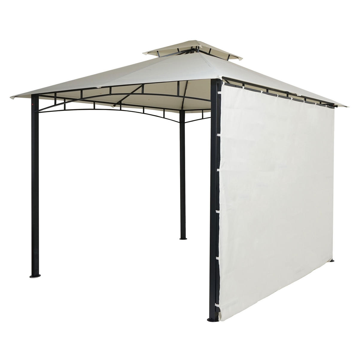 PERGOLA 275x490x250cm Creme-Beige bewegliche Seitenwand - Creme, Metall (490/275/250cm) - BERLINLODGE