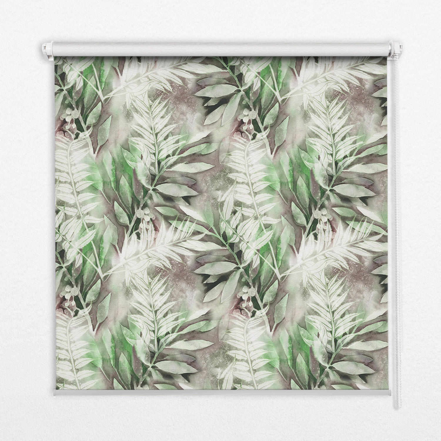 INNENROLLO - Fensterrollo - Rollo - 90x180 cm - Glänzende Blätter - Grün, Kunststoff (90/180/0.5cm) - TULUP