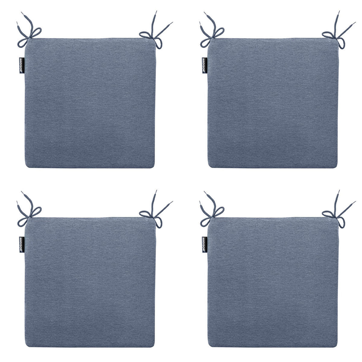 SITZKISSEN Panama 40/40 cm 4er-Set - Blaugrau, Textil (40/4/40cm) - Madison