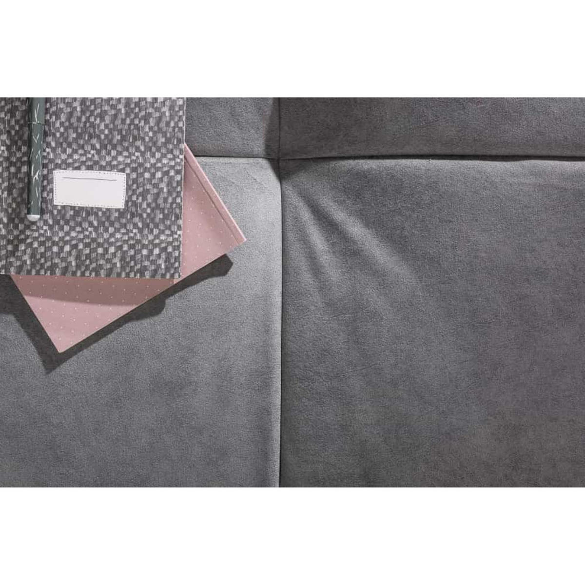 BIGSOFA INKL. KISSEN DECADENCIA Samt Silbergrau 320 cm - Silberfarben/Grau, Kunststoff/Textil (320/90/110cm) - riess-ambiente