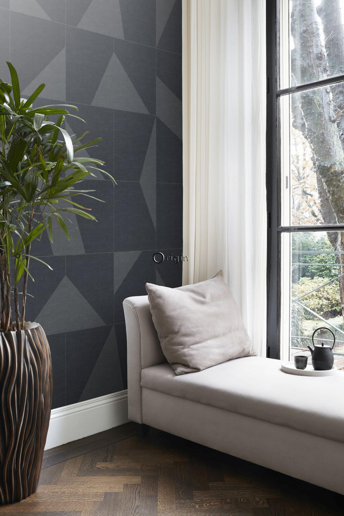 FOTOTAPETE grafisches Motiv 200 x 300 cm - Grau, Papier (200/300cm) - Origin Wallcoverings