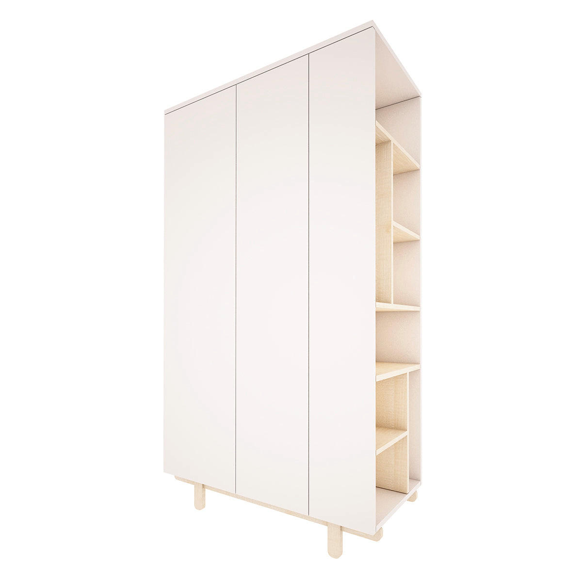 SKRIŇA 2 dvere Romy Biela - biela, kompozitné drevo (115/190/50cm) - Petits-meubles
