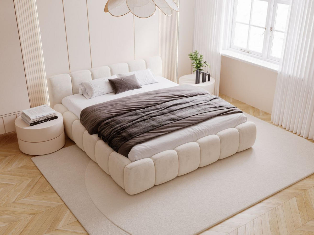 POLSTERBETT Cloud low 160x200 Beige - Beige, Textil (160/200cm) - Graingold