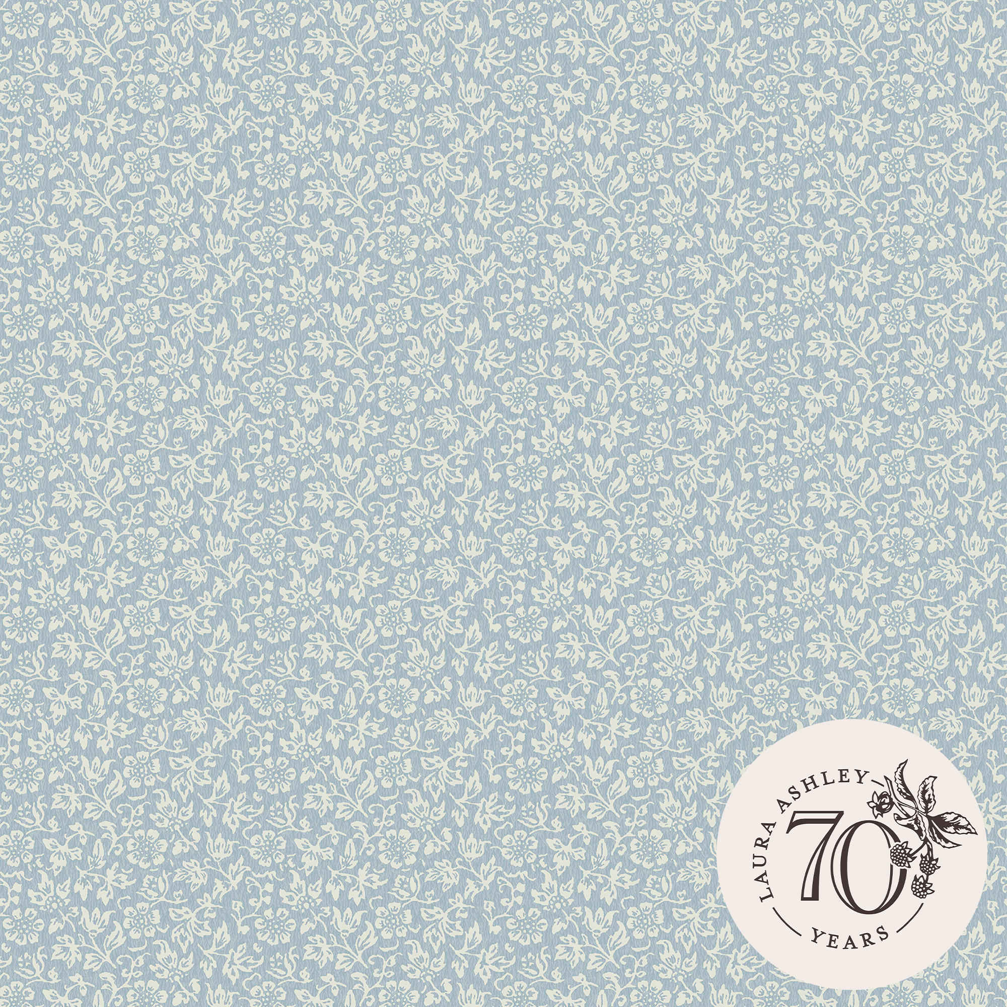 VLIESTAPETE Sweet Alyssum Pale Seaspray Blue - Hellblau, Papier/Kunststoff (52/52cm) - Graham & Brown