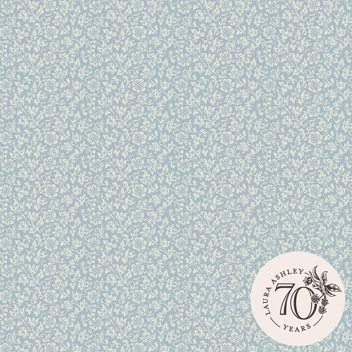 VLIESTAPETE Sweet Alyssum Pale Seaspray Blue - Hellblau, Papier/Kunststoff (1000/1000cm) - LAURA ASHLEY