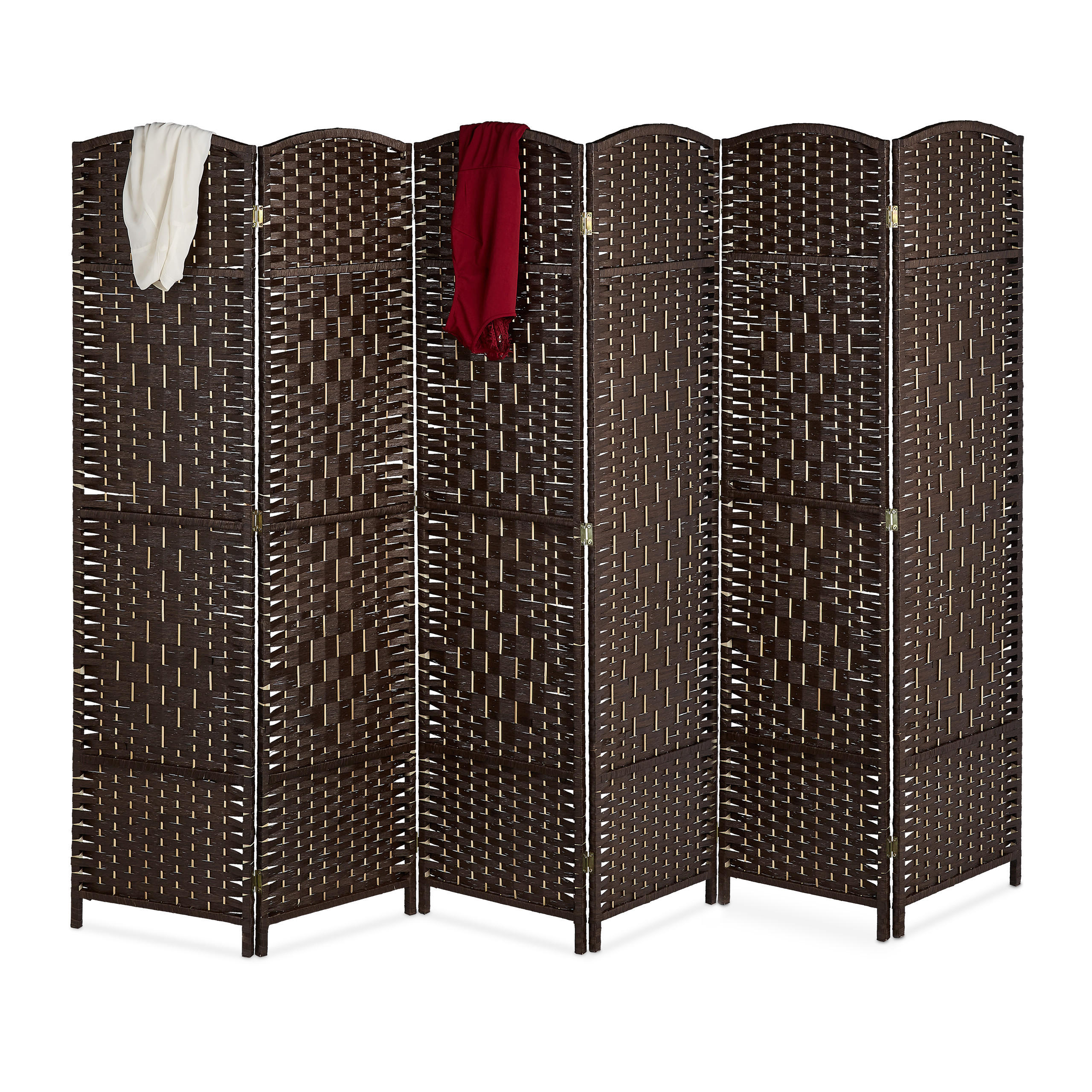 PARAVENT - Braun, Holz/Papier (240/170/2cm) - Relaxdays