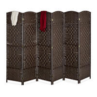 PARAVENT - Braun, Holz/Papier (240/170/2cm) - Relaxdays