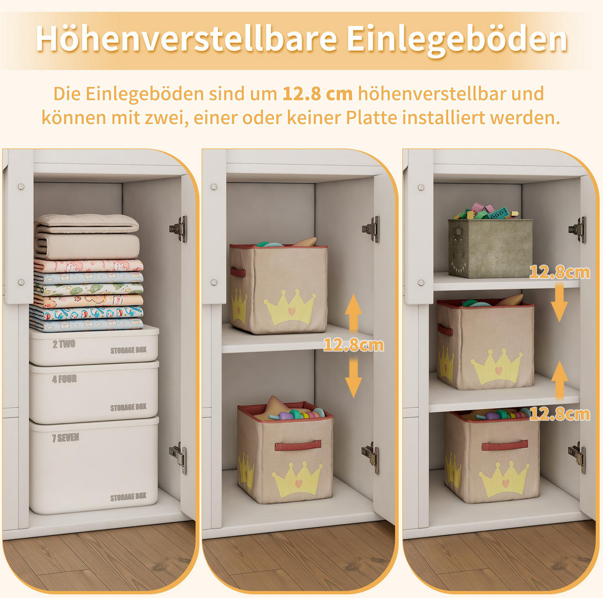 ETAGENBETT 90/200 & 140/200 cm aus Massivholz mit Treppenschrank und Stauraum - Weiß, Holzwerkstoff (90/200cm) - BEAOK