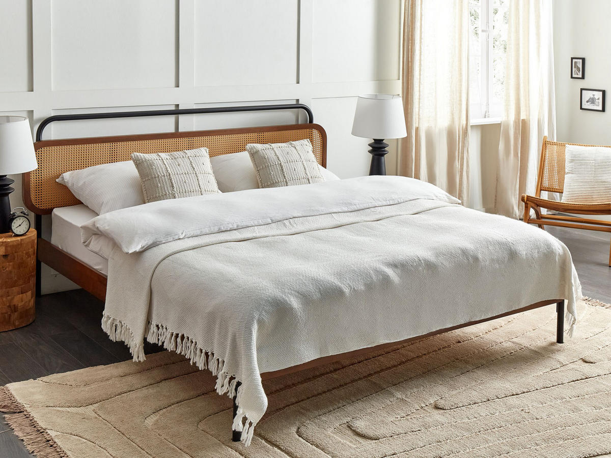 DECKE Weiß 200/220 cm Chaohani - Weiß, Keramik (200/220cm) - Beliani