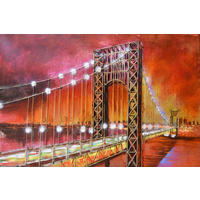 3D-METALLBILD Brücke Stahl Bunt 80x4x120,5cm - Multicolor, Metall (4/80cm) - DELUKE