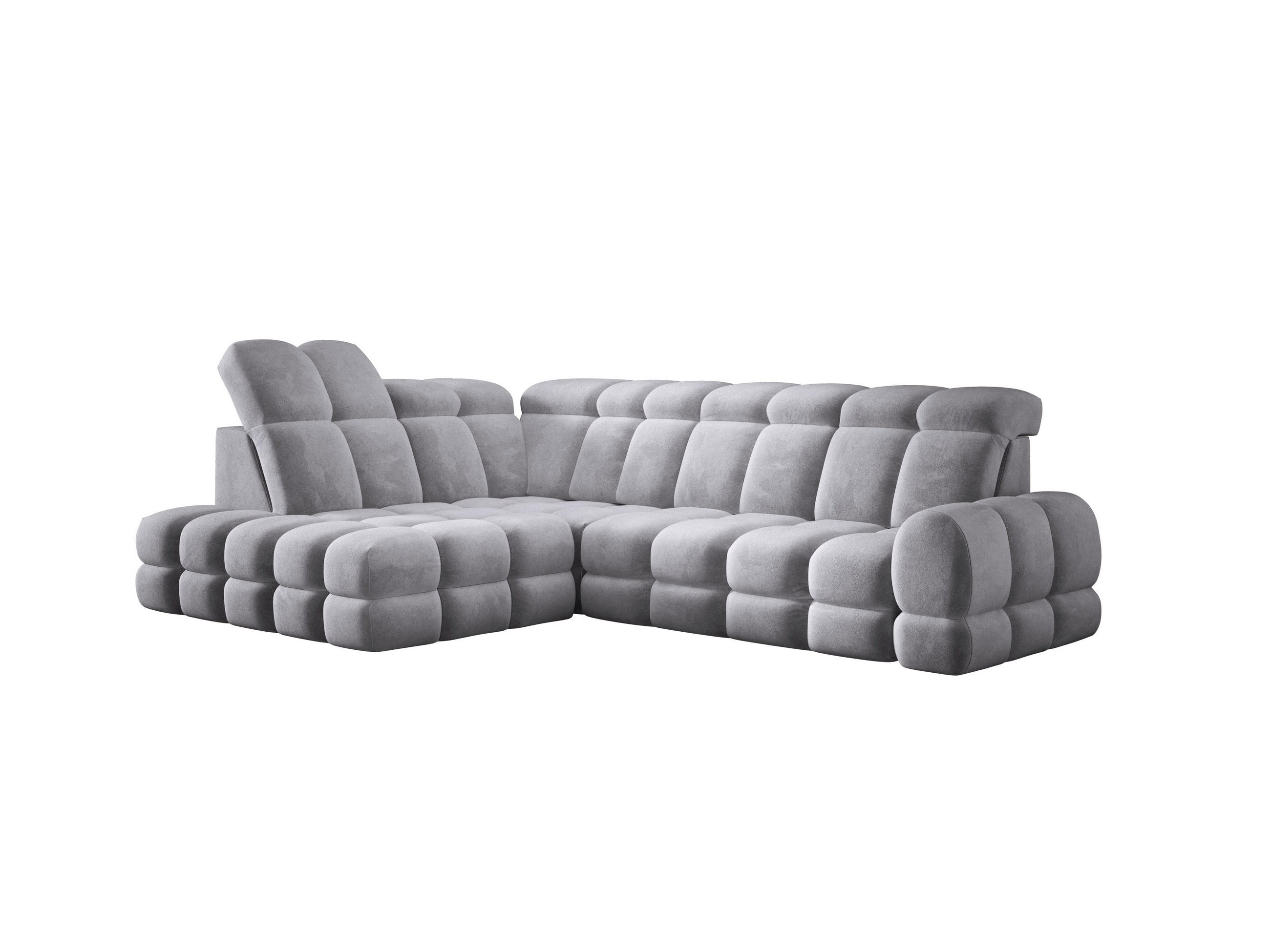 ECKSOFA TOLLO Salvador-stoff L-form 302x217x105 cm grau - Grau, Holz/Textil (302/217cm) - DomoHome