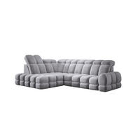 ECKSOFA TOLLO Salvador-stoff L-form 302x217x105 cm grau - Grau, Holz/Textil (302/217cm) - DomoHome