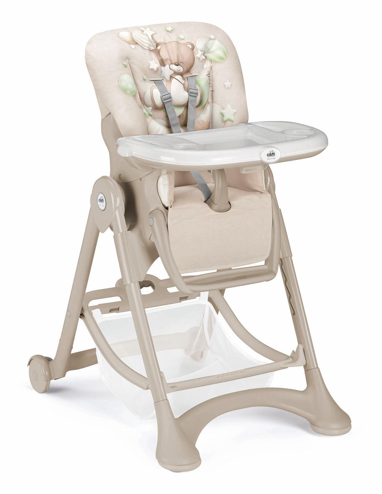 KINDER-HOCHSTUHL Campione - Beige, Kunststoff/Textil (307/980/627cm) - Cam il Mondo del Bambino S.p.A.