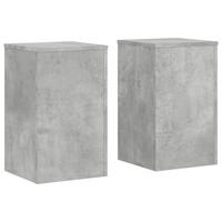 PFLANZENSTÄNDER 2er Set Betongrau 30/30/50 Cm Holzwerkstoff - Grau, Holzwerkstoff (30/50/30cm) - vidaXL