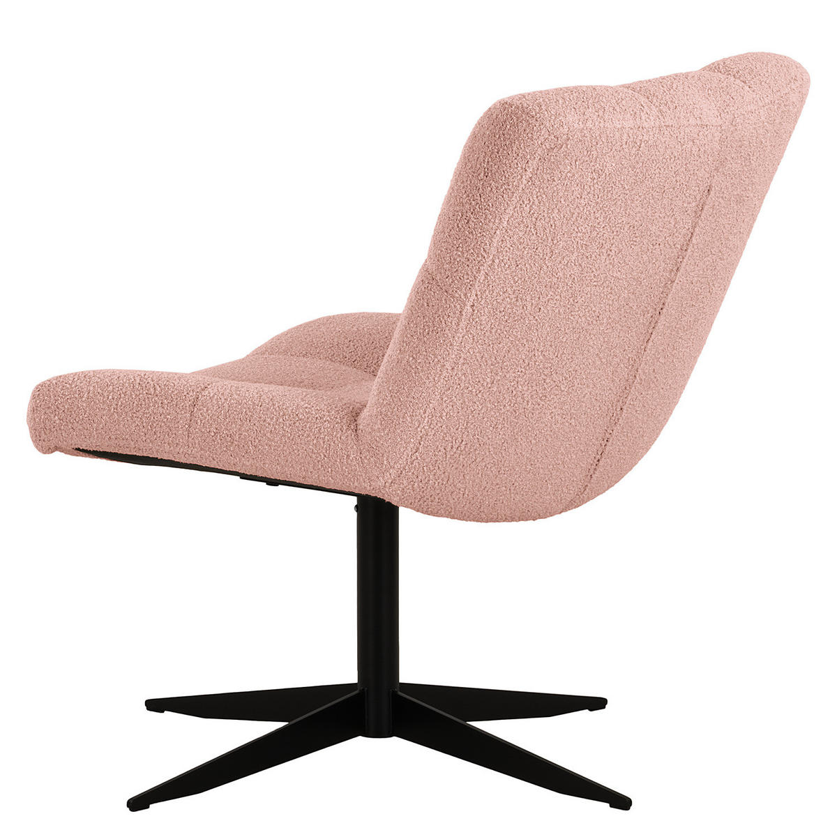 SESSEL - Schwarz/Rosa, Textil/Metall (67/82/74cm) - home24