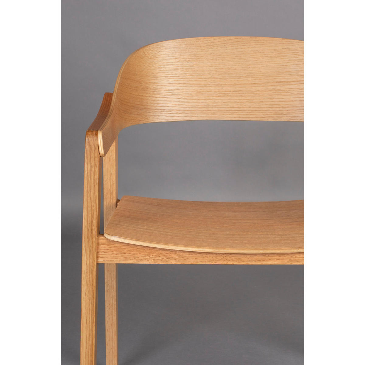 ESSZIMMERSTUHL Westlake Armlehne Natur - 2 er Set - Beige/Naturfarben, Holzwerkstoff (58/76/52cm) - Dutchbone