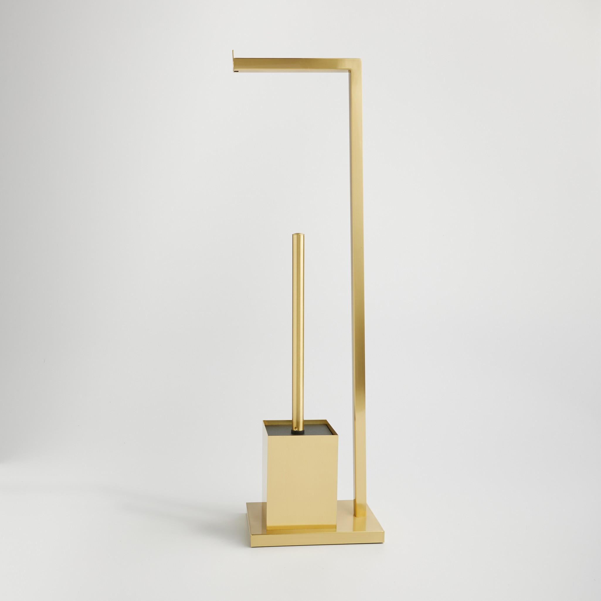 HALTER MIT TOILETTENBÜRSTE Simplerro - Goldfarben, Metall (12/63/17cm) - home&you