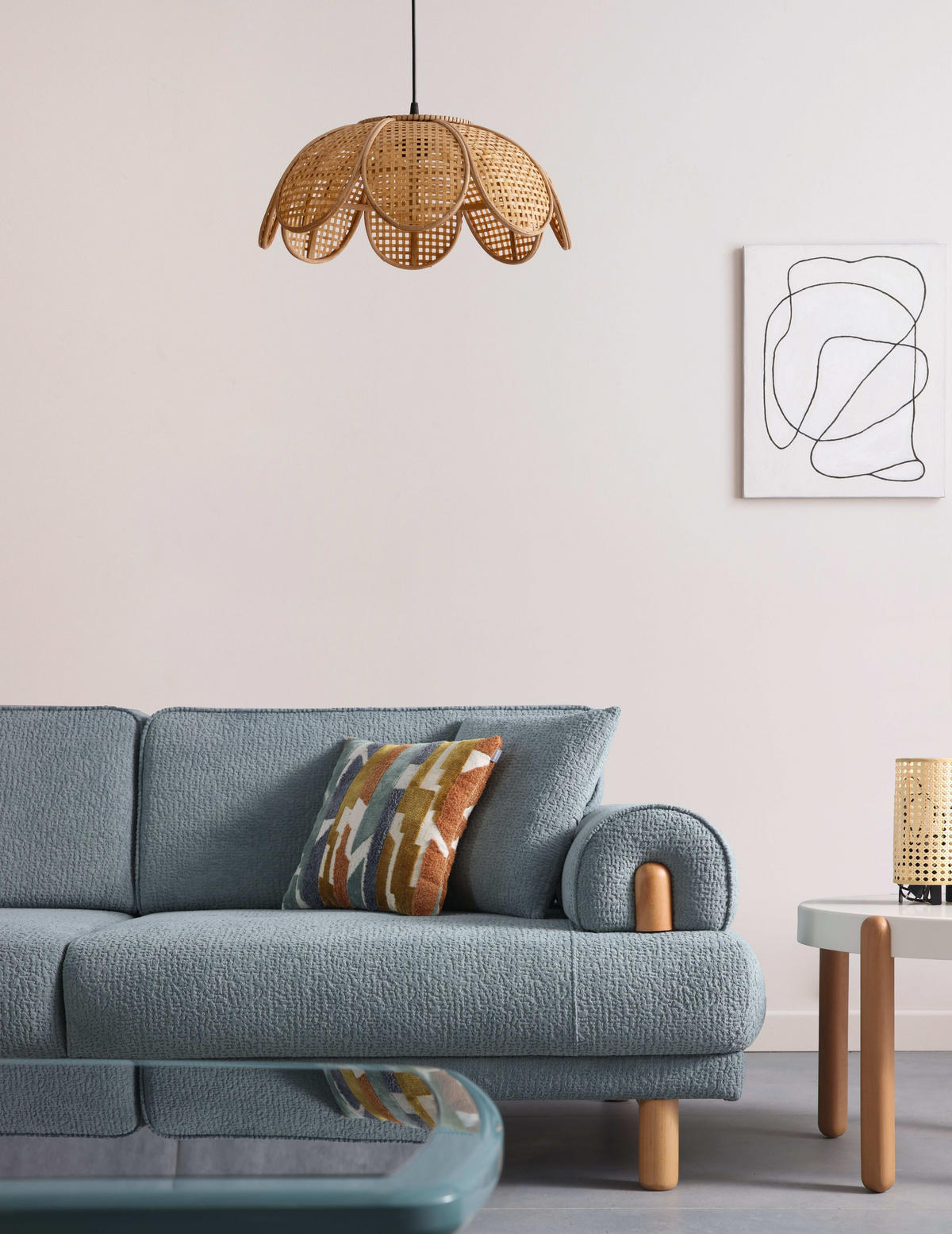 2-SITZER Sofa SADE, Grün - Grün, Leder/Holz (195/85/85cm) - Villa Möbel
