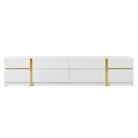 TV-LOWBOARD GL3101W Weiß 180/40/38 cm - Weiß, Holzwerkstoff (180/38/40cm) - PANGIVO