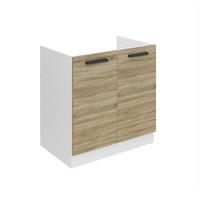 SPÜLENUNTERSCHRANK 80 cm SDZ, ohne Arbeitsplatte, mit 2 Türen, Sonoma-Eiche - Sonoma Eiche, Holz (80/82/51.6cm) - B BELINI GROUP
