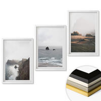 WANDBILDER 3er-Set - 40x60 cm Weißer Rahmen - Landschaften aus Bergen und Meer - Weiß, Kunststoff (40/60cm) - ArtPrintCave