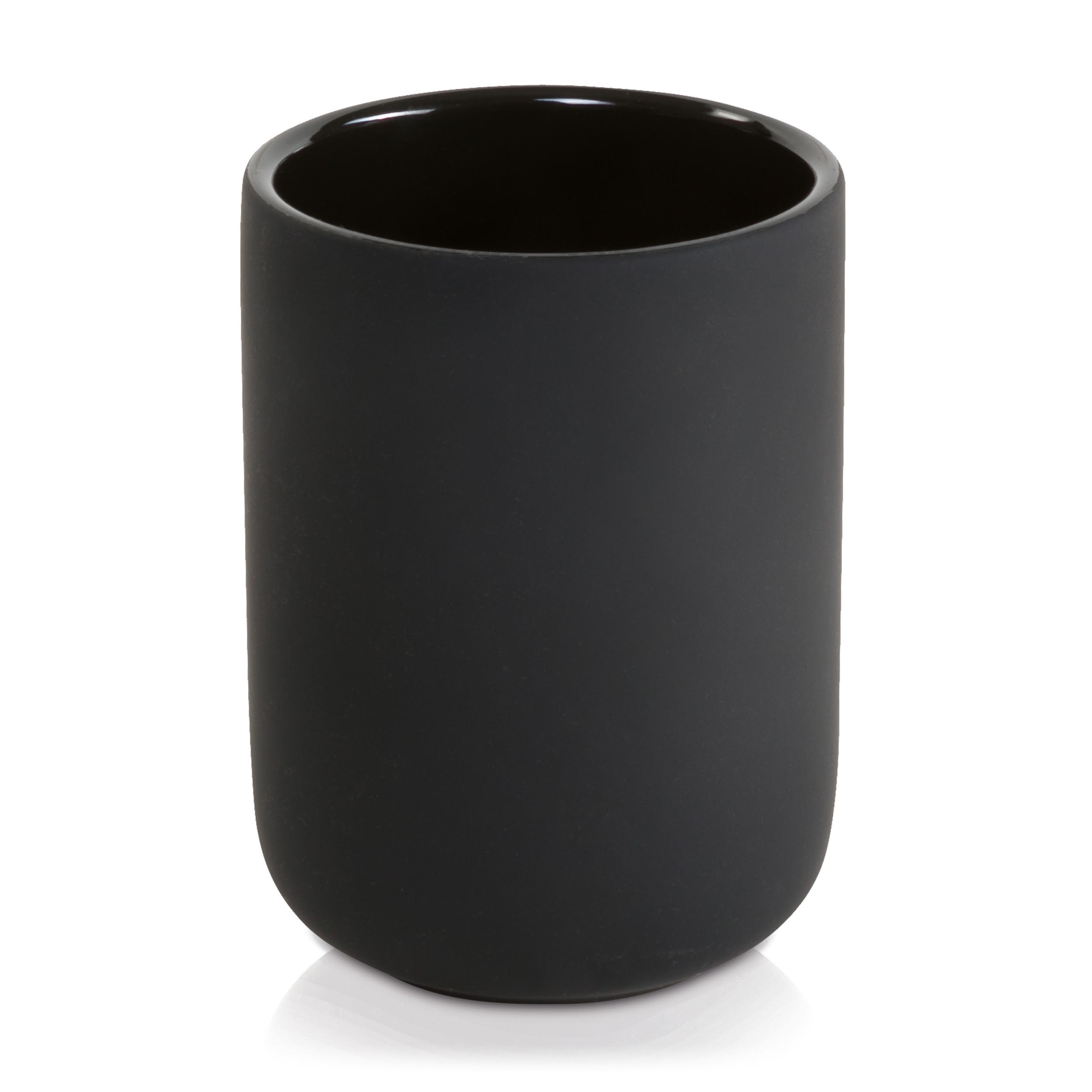 ZAHNBÜRSTENHALTER BLACK VELVET - Schwarz, Keramik (8/10/8cm) - MÖVE