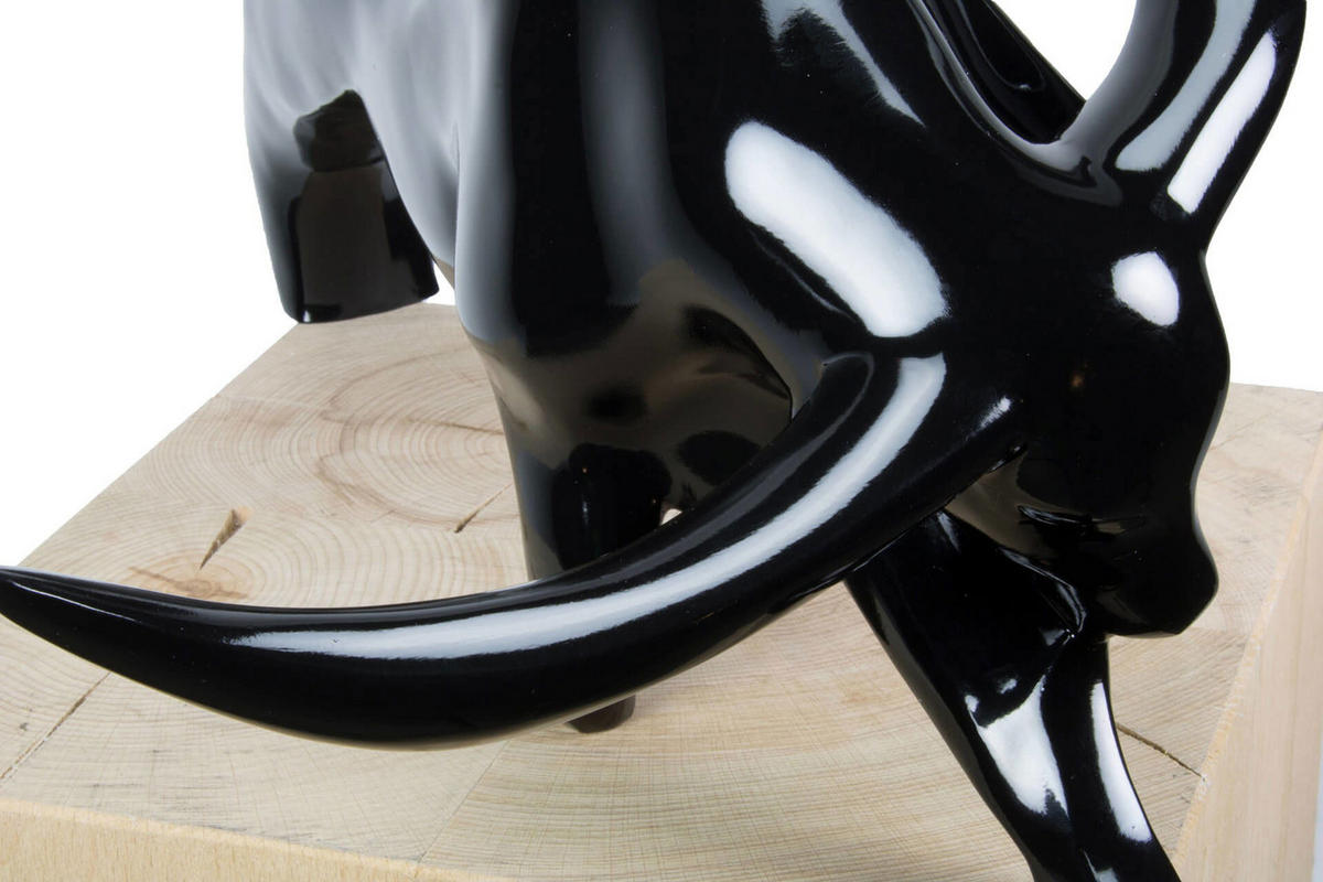 SKULPTUR Schwarz 46/33 cm - Schwarz, Stein (1.95/33/28cm) - KUNSTLOFT