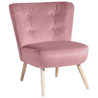 SESSEL Kassi Bezug Samtvelours Buche natur / rosé - Rosa, Kunststoff (69/80/68cm) - 58aufmkessel
