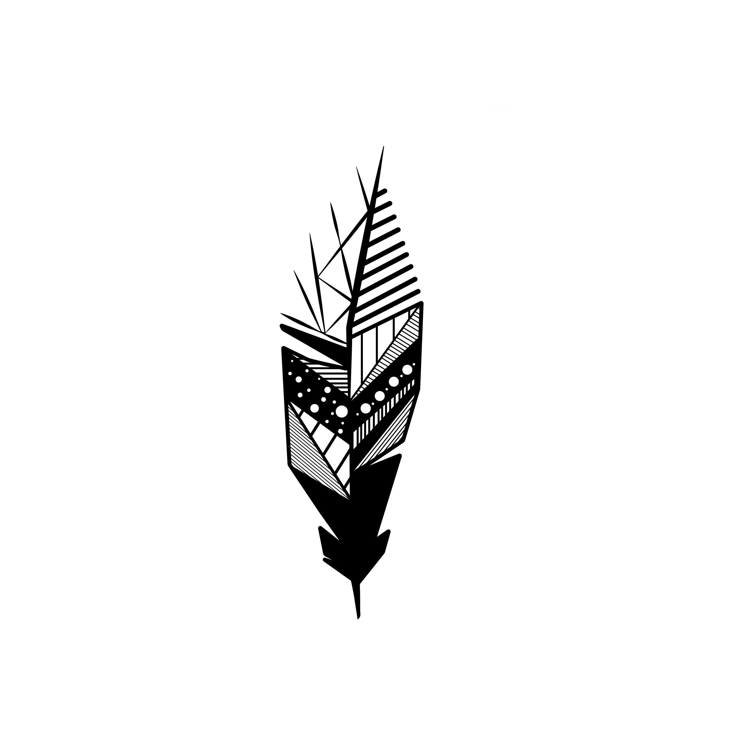 WANDDEKORATION Metall Nr. 13 Feather Schwarz 15/0,3/49 cm - Schwarz, Metall (15/49/0.3cm) - Decortie