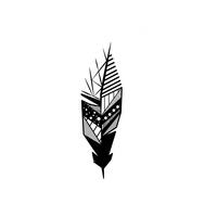 WANDDEKORATION Metall Nr. 13 Feather Schwarz 15/0,3/49 cm - Schwarz, Metall (15/49/0.3cm) - Decortie