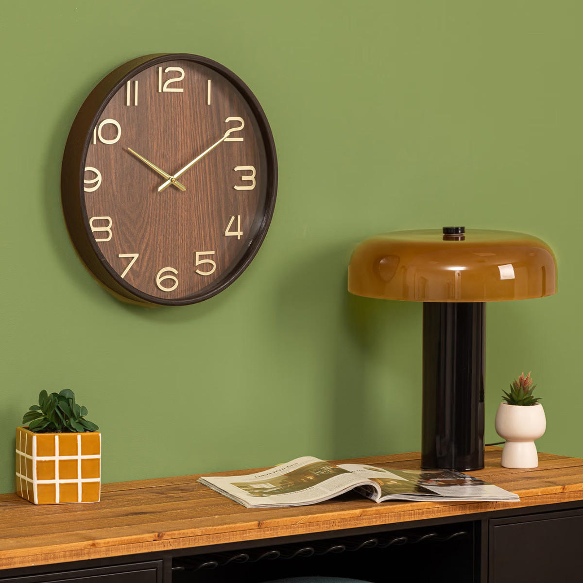 WANDUHR Ivana Ø 38 cm - Braun, Holzwerkstoff (38/5/38cm) - Atmosphera Createur d´interieur