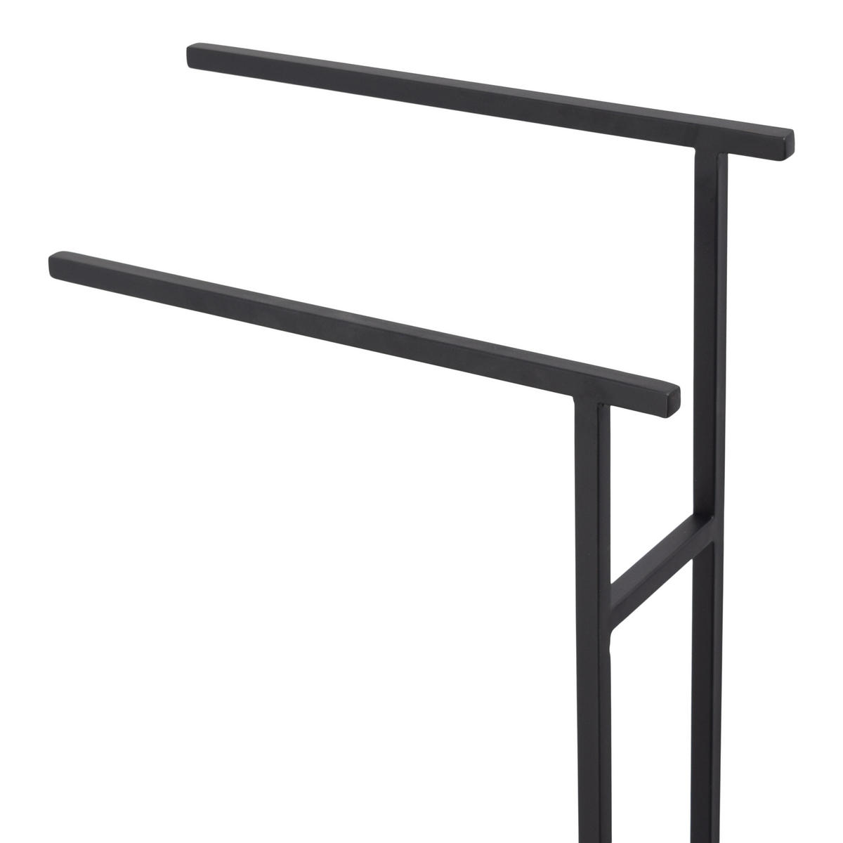 HANDTUCHSTÄNDER Yin Schwarz - Schwarz, Metall (43/85/24cm) - LOFT42