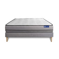 BETT Actimemo night Memory-Schaum 180 x 220 cm h4 - Kit Bettgestell Grau - Beige/Grau, Holz (180/220cm) - ACTISOM