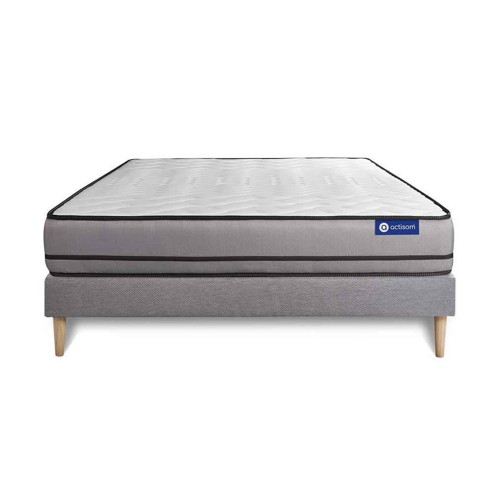 Thumbnail - Actisom Bett, Grau, Holz, H4, Höhe ca. 20 cm, 140x200 cm, Oeko-Tex® Standard 100, Schlafzimmer, Betten