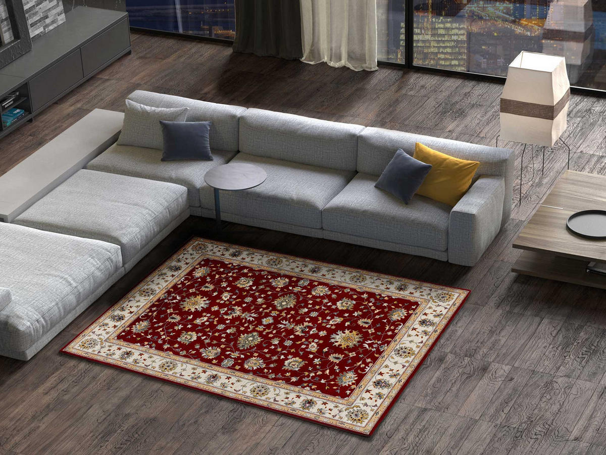 VINTAGE-TEPPICHE Rot Classic 200/290 cm - Rot/Creme, Naturmaterialien/Textil (200/290cm) - Atticgo