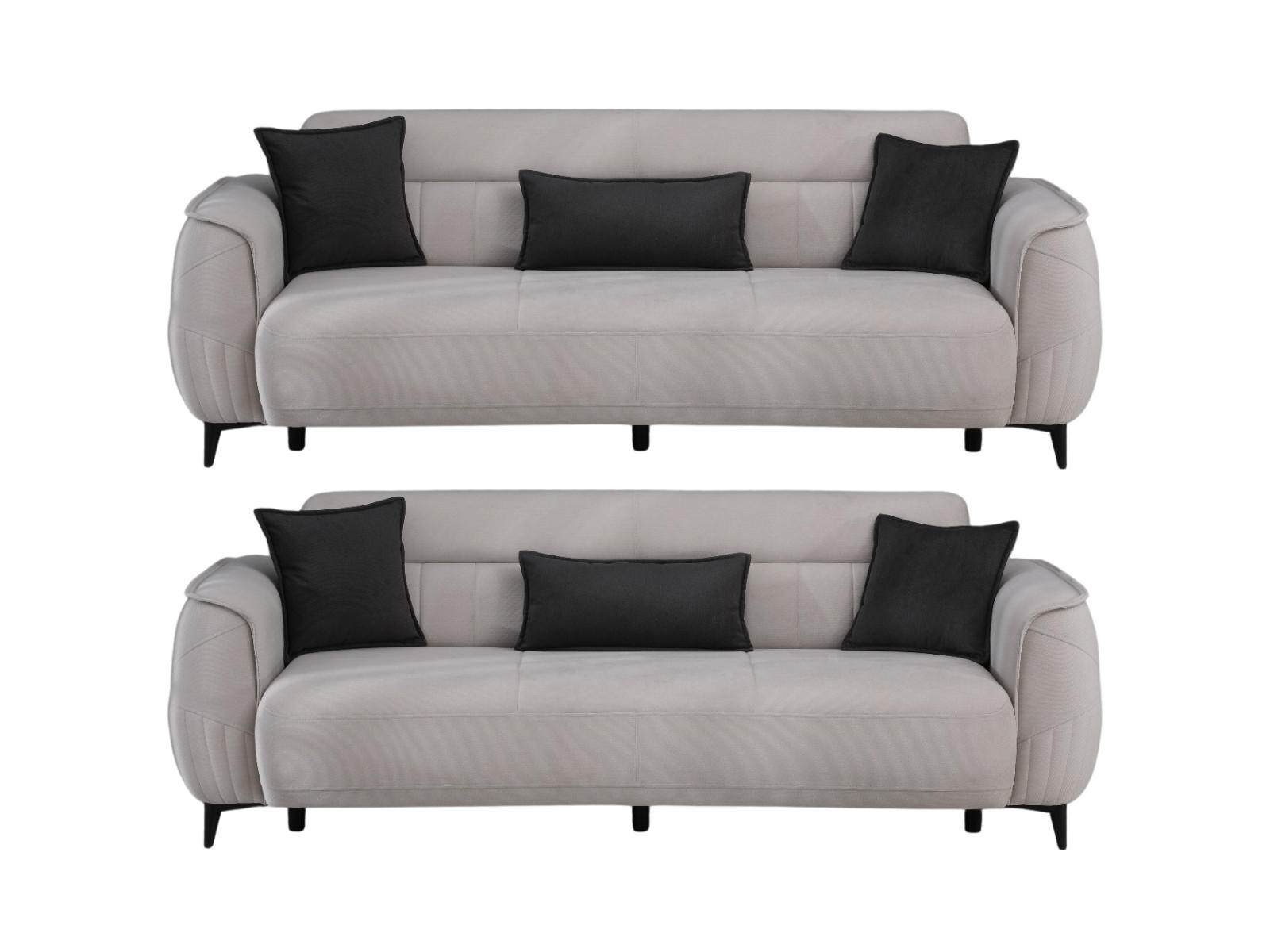 SITZGARNITUR Cordoba, Beige Stellvariante 2+2 - Beige, Holzwerkstoff/Kunststoff (180/85/104cm)