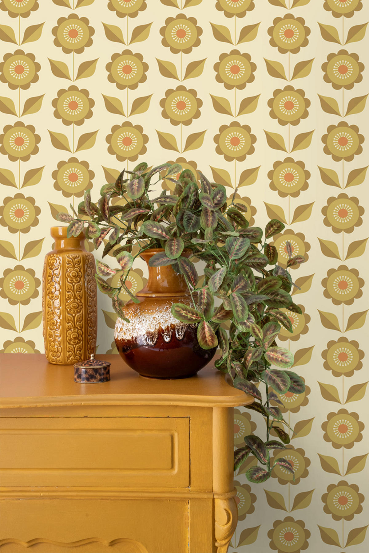 TAPETE Blumen 50 x 900 cm - Gelb, Papier (50/900cm) - ESTAhome