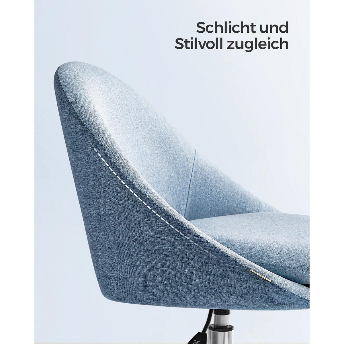 SCHREIBTISCHSTUHL ACCRA - Blau, Metall (60/90/60cm) - Hansiro