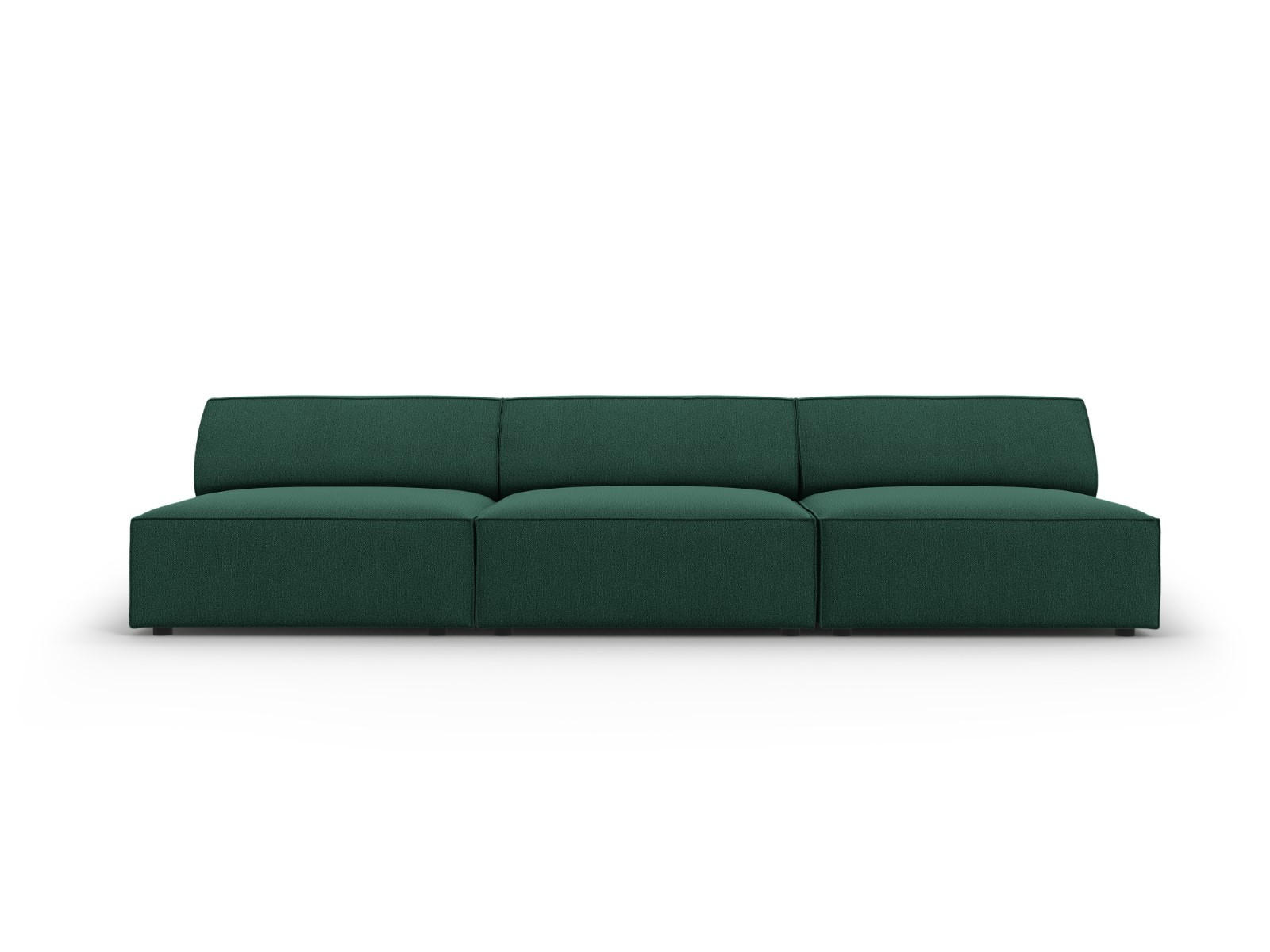SOFA Jodie aus strukturiertem Stoff grün 3 Sitzplätze - Grün, Textil (102/70/240cm) - Micadoni