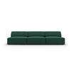 SOFA Jodie aus strukturiertem Stoff grün 3 Sitzplätze - Grün, Textil (102/70/240cm) - Micadoni
