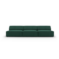 SOFA Jodie aus strukturiertem Stoff grün 3 Sitzplätze - Grün, Textil (102/70/240cm) - Micadoni