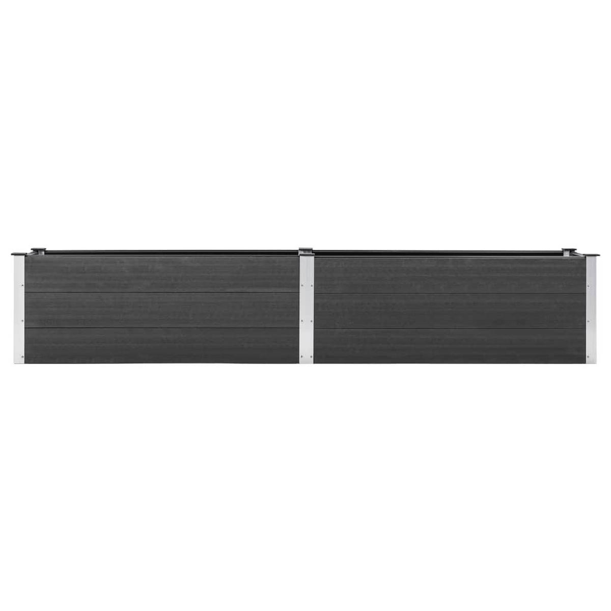 GARTEN-HOCHBEET 200x50x54 cm WPC Grau - Grau, Kunststoff (50/54/200cm) - furnicato