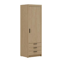 KLEIDERSCHRANK Storicos Geölte Eiche 59,9/190,5/53 cm - 1T3S Modern mit Schubladen - Eichefarben, Holzwerkstoff/Kunststoff (59.9/190.5/53cm) - AX Living