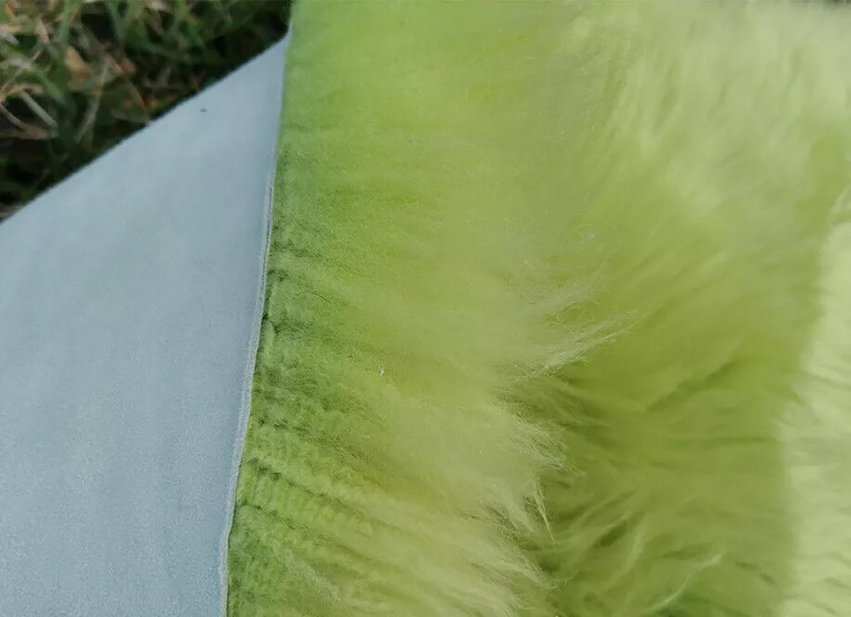 LAMMFELL Öko bunt gefärbt weich Fell Teppich Grünapfel ca. 90 cm - Grün, Fell (50/90cm) - Provellus