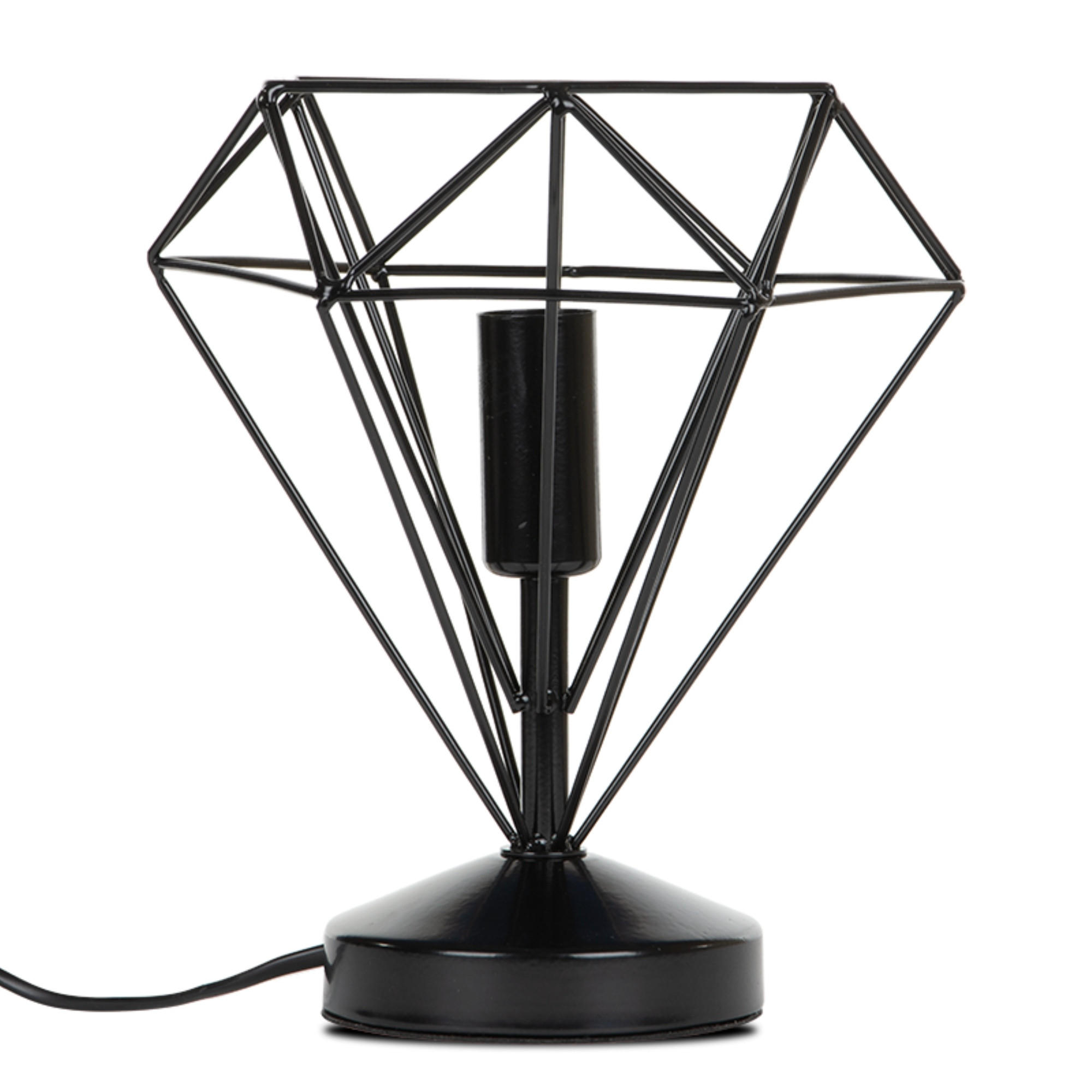 TISCHLAMPE ACOS, Schwarz - Schwarz, Metall (22/22/24cm) - KONSIMO®